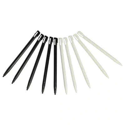 Imagen de vhbw 10x lápices Compatible con Nintendo DSi, DSi XL, DS Lite Consola 9,2 cm de Longitud, Negro/Blanco