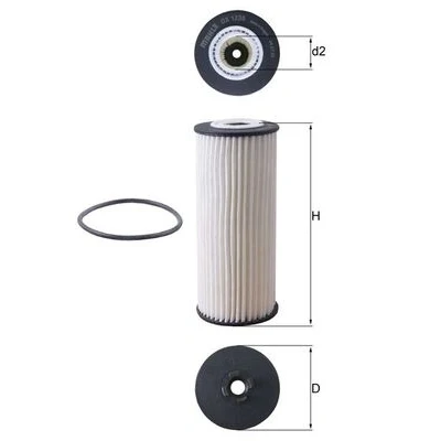 Imagen de MAHLE ORIGINAL OX 1236D Filtro de aceite Cartucho filtrante MERCEDES BENZ: Clase A, GLA, CLA Coupé
