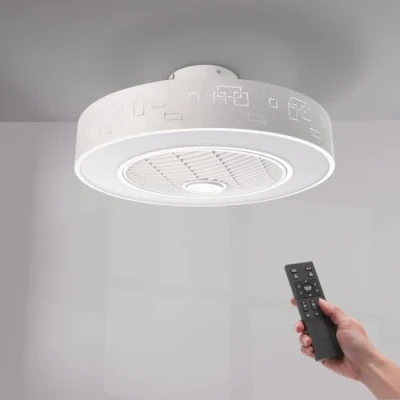 Imagen de M Ledme Ventilador de Techo Led Plus Sticks con luz y Mando a Distancia, Bajo consumo, motor DC, 5 aspas, 6 velocidades, Silencioso, APP