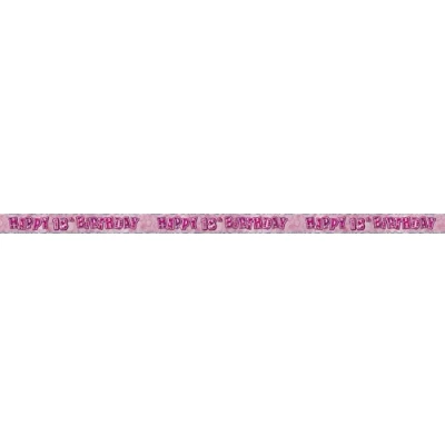 Imagen de Unique Party Cartel cumpleaños, Color rosa, edad 18 (92061)