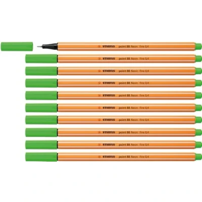 Imagen de Rotulador stabilo punta de fibra point 88 verde manzana 0,4 mm