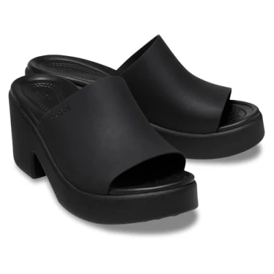 Imagen de Crocs Brooklyn Heels, Sandalia con talón Mujer, Black, 42 EU