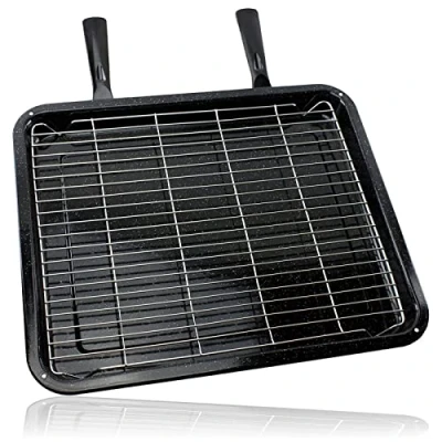 Imagen de SPARES2GO Bandeja universal de mayor tamaño para horno, parrilla y doble asa