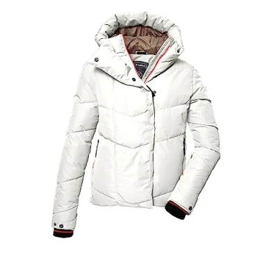 Imagen de killtec mujer Chaqueta de esquí/chaqueta acolchada con paranieves KSW 59 WMN SKI QLTD JCKT, white, 46, 39725 000