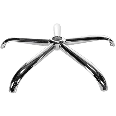 Imagen de CLP Soporte En Cruz Redondo para Silla De Oficina I Repuesto Metálico Universal Sillas Escritorio Giratorias, Color:Cromado