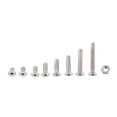 Imagen de 300pcs M2.5 A2 Tornillos Hexagonales con Tuercas de Acero Inoxidable Pernos Hilo Lleno (Cabeza plana)