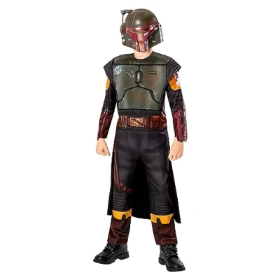 Imagen de Rubies Disfraz Boba Fett Deluxe para niños, Jumpsuit con detalles 3D, capa y máscara, Oficial Star Wars Book Of halloween, carnaval cumpleaños