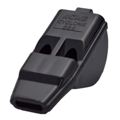 Imagen de ACME Cyclone 888 Silbato de árbitro para fútbol (Potente y sin peales), Color Negro