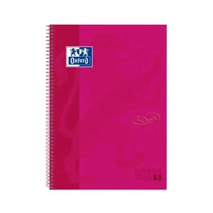 Imagen de Oxford Cuaderno Espiral Folio Touch (80H) (Cuadricula 5mm) Tapa Extradura Frambuesa