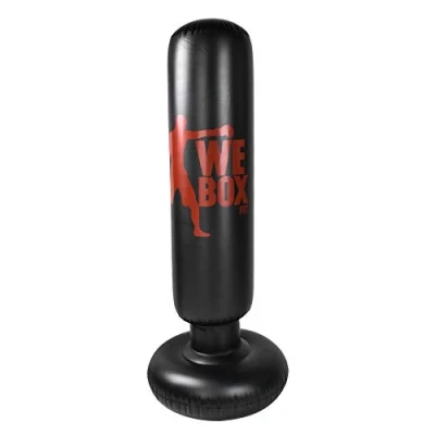 Imagen de Saco de Boxeo Inflable PVC, para Entrenamiento con Patadas perforación, Arena 160 cm Fitness, niños