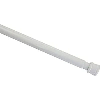 Imagen de GARDINIA Barra de metal para cortinas, Extensible, Montaje sin tornillos ni taladros, Diámetro23/26 mm, Longitud 90 140 cm cm, Blanco, Acero