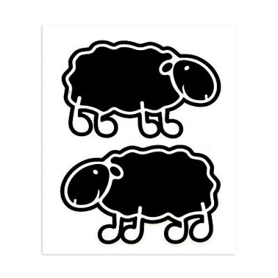 Imagen de 4R Quattroerre.it 32123 Pegatinas Bomb Oveja (10 x 12 cm)