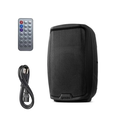 Imagen de Gemini Sound AS 2108BT Active Bluetooth PA System, altavoces de Woofer 8 pulgadas WATTS 500W DJ altavoces, SD, USB, entrada / salida XLR, micrófono 2 x 1/4