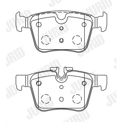 Imagen de JURID 573772J Juego de pastillas freno preparado para indicador desgaste sin accesorios LAND ROVER: Range Rover Evoque, Discovery Sport