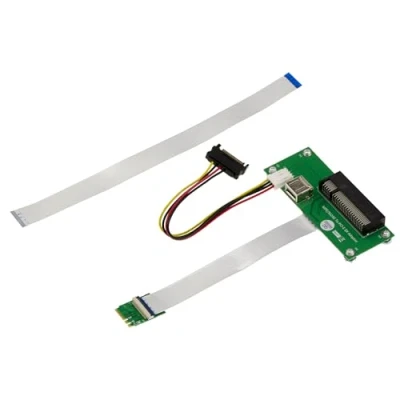 Imagen de Kalea INFORMATIQUE Adaptador Riser PCIe x8 A M2 E Key con Cinta blindada de 15 cm o 25 para Montar una Tarjeta PCI Express 8X en Ranura M.2 EA
