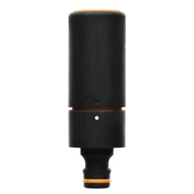 Imagen de Fiskars Boquilla para manguera/pistola, SoftGrip de ajuste continuo, Tamaño universal, 10,7 cm, Ø 3,6 59 g, Negro/naranja, 1027088