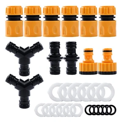 Imagen de EXTSUD Kit de Conector Manguera Jardín Accesorios Manguera, Conectores Rapido, Doble Macho, para Grifos, Lavadoras
