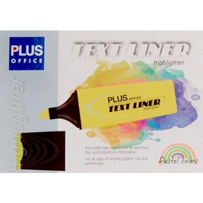 Imagen de Fluorescente Plus TEXT LINER Pastel Rosa Caja 10 unidades