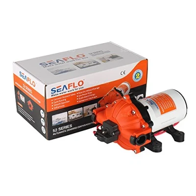 Imagen de Seaflo Bomba de agua alta presión 12 voltios 15 l/min 4.0 GPM 60 PSI con interruptor automático para Marine RV Boat Automotive