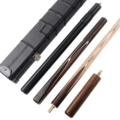 Imagen de CUESOUL Clásico Hecho a Mano de 57 Pulgadas Rosewood 3/4 Pieza Snooker Cue con Caja Negro y Aluminio Telescopio Extensión (CSSC015)
