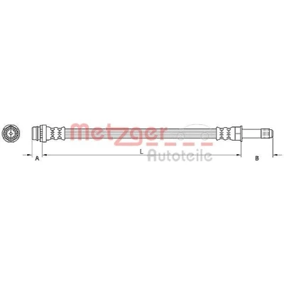 Imagen de METZGER 4110798 Latiguillos de Freno 174 FORD: S Max Mk1