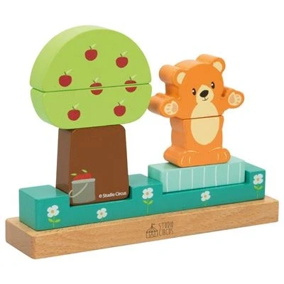 Imagen de WOOMAX Juego Bloques Madera magnéticos Bosque Studio Circus(46456)
