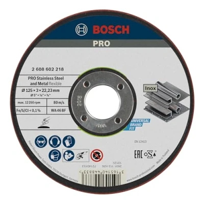 Imagen de Bosch 2 608 602 218 Muela de desbastar semiflexible WA 46 BF, 125 mm, 3,0 mm (pack 1)