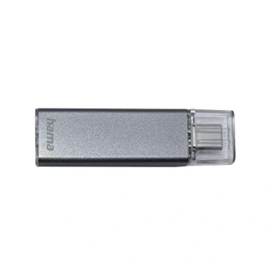 Imagen de Hama Unidad Flash USB de 128 GB C 3.1 Almacenamiento Datos con Velocidad Transferencia 100 MB/s y Tapa para Windows/MacBook, Antracita, compacta