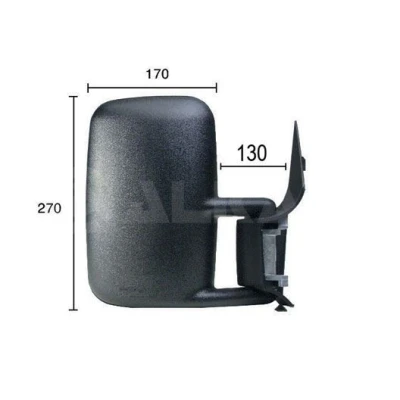 Imagen de Espejo retrovisor Alkar 9202966 derecha manual convexo para vehíc. con volante a la izquierda MERCEDES BENZ: Sprinter 4 T Furgón