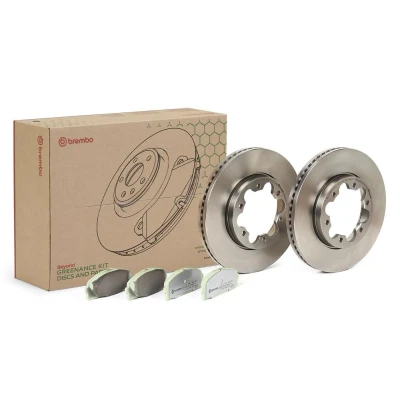 Imagen de BREMBO KT 10 039 Kit de discos y pastillas freno ventilación interna sin accesorios excl. contacto avisador desgaste