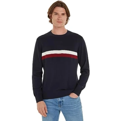 Imagen de Tommy Hilfiger Men Sweatshirt without Hood, Blue (Desert Sky), XL