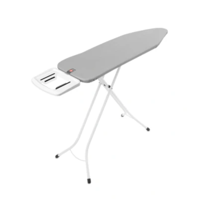 Imagen de Brabantia Tabla de Planchar B, 124 x 38 cm, Metalizada, 100% algodón Comercio Justo, Marco Estable y antitambaleo, Plegable con Altura Ajustable Soporte sólido para Plancha Vapor