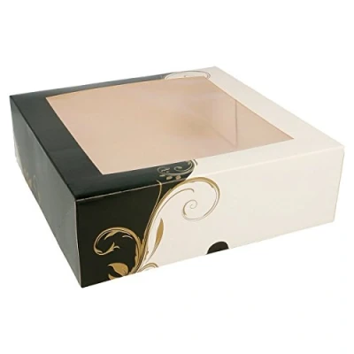 Imagen de García de Pou 204.70 Cajas Pastelería con Ventana 275 G/M2, 23 x 7.5 cm, Set 50, Blanco