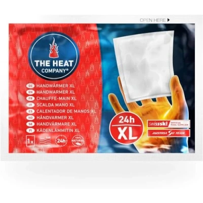 Imagen de THE HEAT COMPANY Calentador de Manos XL 10 Piezas Extra CÁLIDO Grande 24 Horas Calientes Calor instantáneo Activado por Aire Puro Natural