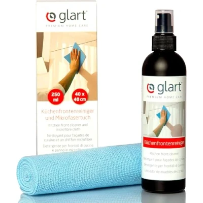 Imagen de Glart 45KR limpiador de frentes cocina 250ml y paño microfibra, blanco, normal, 1 unidad