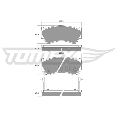 Imagen de TOMEX brakes TX 10 89 Juego de pastillas freno Eje delantero con avisador acústico desgaste NISSAN: ALMERA 1, 1 Hatchback