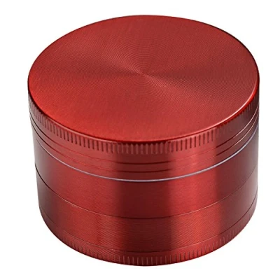 Imagen de LIHAO 2&quot; Grinder 4 Piezas Metálico con Rascador Polen para Hierbas y Especias (5cm, Rojo)