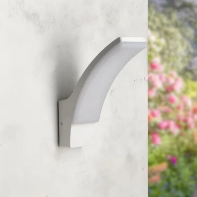 Imagen de M Ledme Aplique de Pared LED Winni White 12W, Temperatura Color Regulable (CCT), 840 Lúmenes, IP54 Impermeable, Luz Exterior para Jardín, Terraza o Fachada