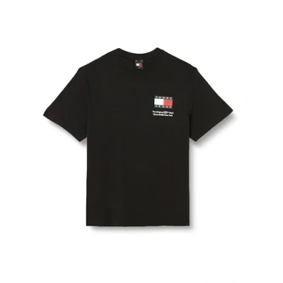 Imagen de Tommy Jeans SLIM Essential FLAG TEE Camiseta estampada, Hombre, Talla: XS, Black