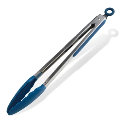 Imagen de Tasty Pinzas de Cocina, Acero inoxidable, Elastómero y Silicona, Aptas para Sartenes con Recubrimiento Lavavajillas, Resistentes +230ºC, 34,5cm, 1 ud.