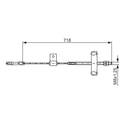 Imagen de BOSCH 1 987 482 877 Cable de Freno Mano 718 FORD: Transit Mk5 Furgón, Camión plataforma/Chasis, Bus
