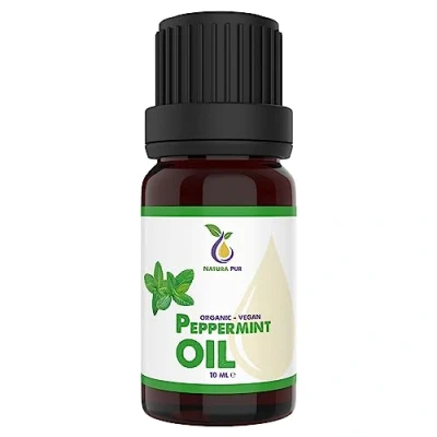 Imagen de Aceite de menta ecológico 10 ml esencial 100% natural, vegano (Mentha Piperita) difusor aroma