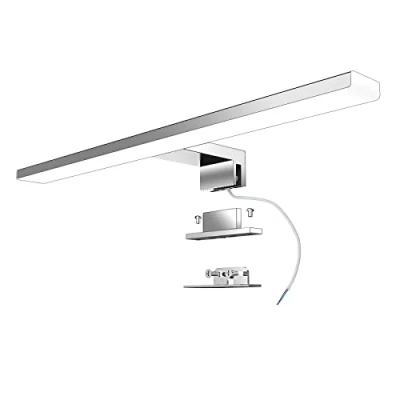 Imagen de Aogled Lampada da Specchio Bagno 40 cm 10W 820LM 230V Bianco Neutro 4000K, Bagno,IP44 Classe II in Acciaio Inossidabile,Morsetto su Specchio/Armadio/Illuminazione a Parete 400mm