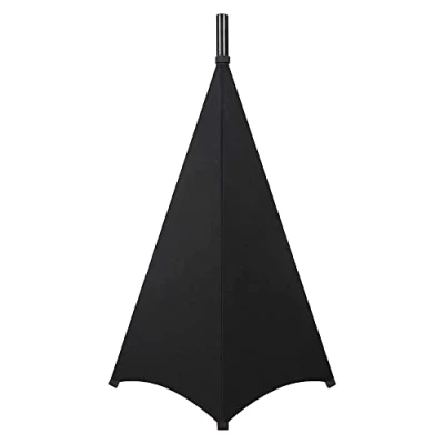 Imagen de WANGCL Funda de soporte para altavoz, trípode y falda DJ, cubierta 360 grados iluminación altavoces con bolsa almacenamiento (negro, 1 unidad)