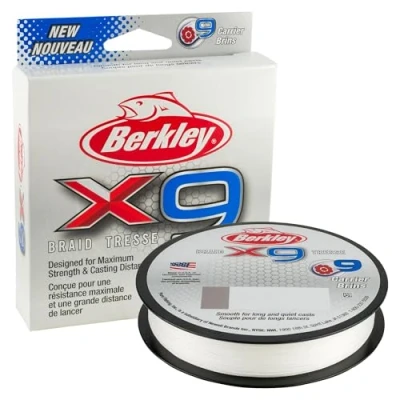 Imagen de Berkley X9 Braid Línea Trenzada, Unisex, Cristal, 0.14mm 14.2kg 150m 164yd