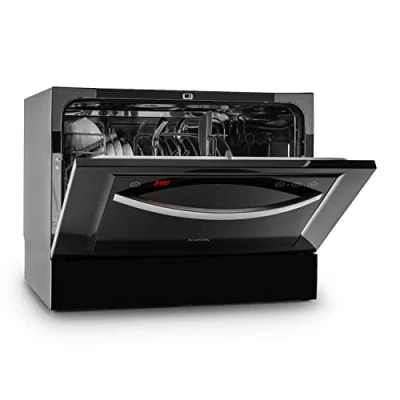 Imagen de Klarstein Amazonia 6 Luminance Lavavajillas, Modo ECO, Frontal de vidrio, Independiente, Empotrable, servicios, 1380 W, Clase F, Negro