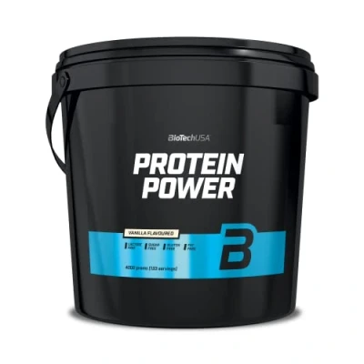 Imagen de BioTechUSA Protein Power Alto Contenido en Proteínas, Sin Azúcar, Lactosa, Gluten Con Creatina Añadida, 4 kg, Vainilla