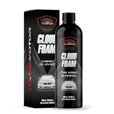 Imagen de BassMotor Champú de Lavado Coche Ph Neutro Espuma con Cera para Abrillantar, Exterior, Jabón Fácil Cloud Foam (500 ml)