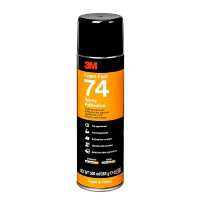Imagen de 3M Spray Adhesivo 74 Rápido para Espuma, 500 ml, 1 unidad