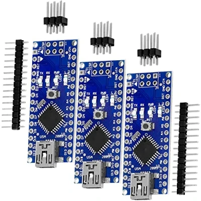 Imagen de AZDelivery 5 x Nano V3.0 con Chip Compatible FT232RL y ATMega328 16MHz ATmega328P V3 E Book Incluido!